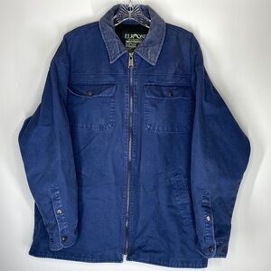 Vintage Elkmont Outfitters Navy Blue Chore Barn Jacket Large Comfort Fit